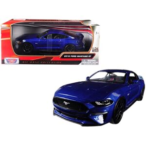 new diecast toys car motor max 1:24 w/b – 2018 ford mustang gt blue 79352bl