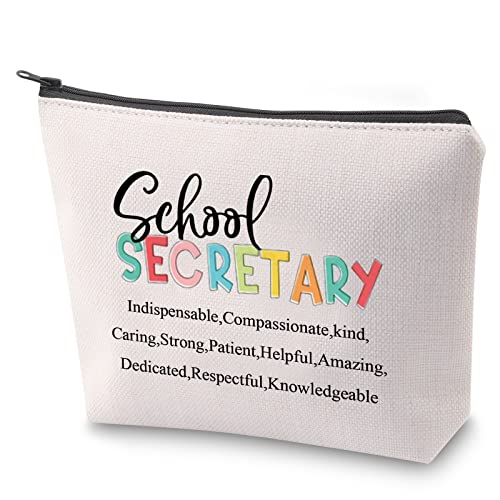 ZJXHPO School Secretary Definition Pencil Case School Secretary Cosmetic Bag School Secretary Appreciation Gift School Secretary Makeup Bag With Zipper (School Secretary Definition)