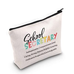 ZJXHPO School Secretary Definition Pencil Case School Secretary Cosmetic Bag School Secretary Appreciation Gift School Secretary Makeup Bag With Zipper (School Secretary Definition)