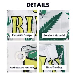 HAMIGAR 6x4ft Have A Dope Birthday Banner Backdrop - Weed Themed Birthday Decorations Party Supplies for Adults - White Green