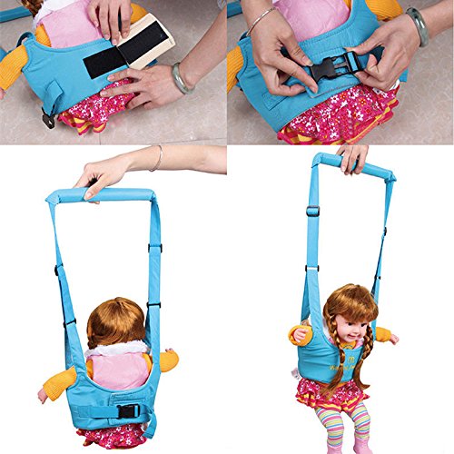 Baby Walking Harness Learn to Walk, Adjustable Kids Walker Helper, Toddler Infant Walker Harness Assistant Belt, Help Baby Walk, Child Walking Assistant Bearing Capacity 0-28 KG (Blue, One Size)