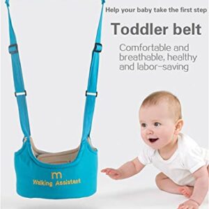 Baby Walking Harness Learn to Walk, Adjustable Kids Walker Helper, Toddler Infant Walker Harness Assistant Belt, Help Baby Walk, Child Walking Assistant Bearing Capacity 0-28 KG (Blue, One Size)