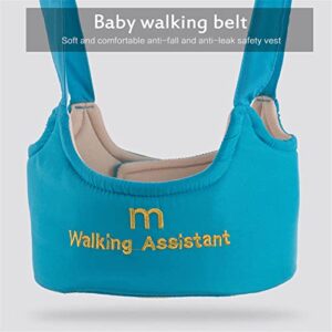 Baby Walking Harness Learn to Walk, Adjustable Kids Walker Helper, Toddler Infant Walker Harness Assistant Belt, Help Baby Walk, Child Walking Assistant Bearing Capacity 0-28 KG (Blue, One Size)