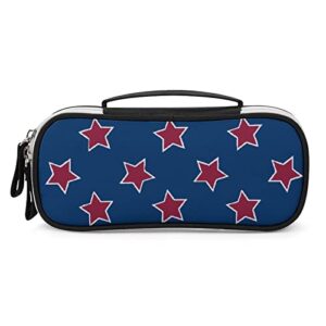 american flag stars-01 printed pencil case bag stationery pouch with handle portable makeup bag desk organizer