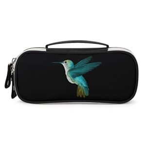 hummingbird printed pencil case bag stationery pouch with handle portable makeup bag desk organizer