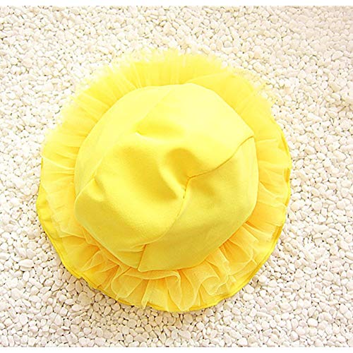 Swimsuit for Baby Girl 6-24 Months with Hat Cute Lace Bikini 3 Piece (X-Small, Yellow)