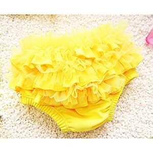 Swimsuit for Baby Girl 6-24 Months with Hat Cute Lace Bikini 3 Piece (X-Small, Yellow)