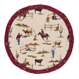 sweet jojo designs tan and red cowboy playmat tummy time baby and infant play mat for wild west collection