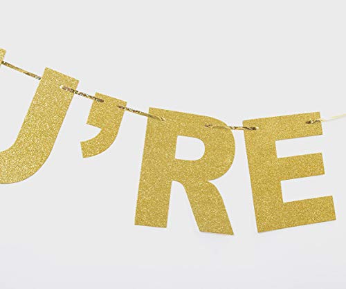 Holy Sht You're Old Banner Gold Glitter Funny Birthday Banner for Retirement Birthday Party Celebration