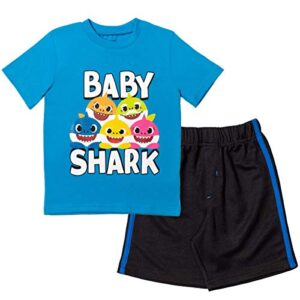 pinkfong baby shark toddler boys short sleeve t-shirt & shorts set 3t