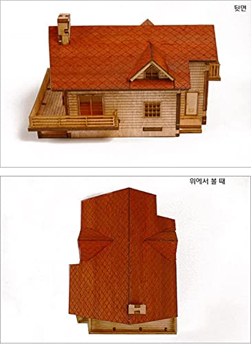 Desktop Wooden Model Kit Garden House A with a Large Deck by YOUNGMODELER by Young Modeler