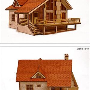 Desktop Wooden Model Kit Garden House A with a Large Deck by YOUNGMODELER by Young Modeler