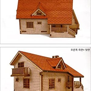 Desktop Wooden Model Kit Garden House A with a Large Deck by YOUNGMODELER by Young Modeler