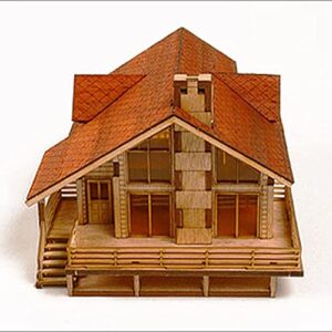 Desktop Wooden Model Kit Garden House A with a Large Deck by YOUNGMODELER by Young Modeler