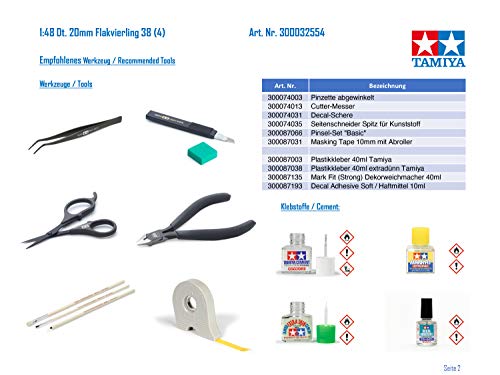 Tamiya 300032554 – 1: 48 WWII German Flak VIERLING 38 20 mm (4)