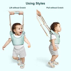 Baby Walking Harness, Baby Sit to Stand Learning Helper Mesh Breathable Adjustable with Detachable Crotch Safety Hand-held Assistant Lifting & Pulling for Toddlers Infant Kids (Green)