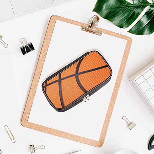 Basketball Pencil Case Basketball Large Capacity Pencil Pouch Simplicity Pencil Box Pencil Bag Pen Case Large Stationery Organizer Bag with Zipper for Kids Boy Girls School Office Supplies