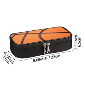 Basketball Pencil Case Basketball Large Capacity Pencil Pouch Simplicity Pencil Box Pencil Bag Pen Case Large Stationery Organizer Bag with Zipper for Kids Boy Girls School Office Supplies