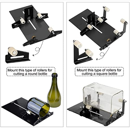 JNDJNFV Version Bottle Cutting Machine, Glass Bottle Cutter, Round, Square, Oval Bottle and Bottle Neck, for Cutting Wine Beer Whiskey Alcohol Champagne Liquor Bottles, Upgrade Version