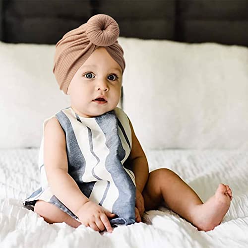 DRESHOW BQUBO Baby Turban Hats Turban Bun Knot Baby Infant Beanie Baby Girl Soft Cute Toddler Cap