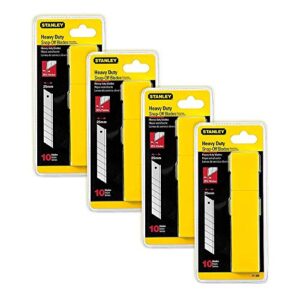 stanley 11-325t 25mm heavy duty quick-point snap-off blades with dispenser, pack of 10 (4)