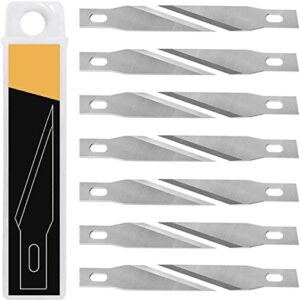 DIYSELF 20PCS Craft Knife Blades, SK5 Carbon Steel #11 Exacto Knife Blades Refill Hobby Art Blades Exacto Blades Cutting Tool with Storage Case for Craft, Hobby, Scrapbooking, Stencil