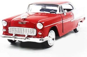 motormax 73229 1955 55 chevy bel air hard top 1/24 diecast red ,#g14e6ge4r-ge 4-tew6w206381
