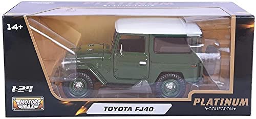 Motormax 79323gr Toyota FJ40 Green 1-24 Diecast Model Car