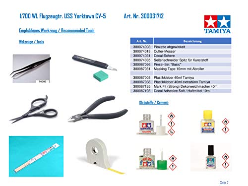 Tamiya 31712 1/700 US Aircraft Carrier Yorktown Plastic Model Kit
