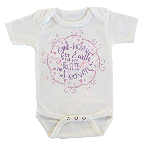 Witty and Bitty Handpicked by my Brother in Heaven Rainbow Onesie/Bodysuit (12-18 months)