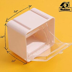 Washimon Washi Tape Organizer - Stackable Plastic Storage Box - Clear Art Supply Holder (Pink 4pcs)