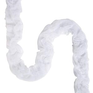 white tulle garland 20 ft – party decor – 1 piece
