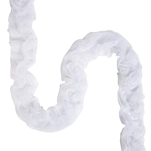 WHITE TULLE GARLAND 20 FT - Party Decor - 1 Piece