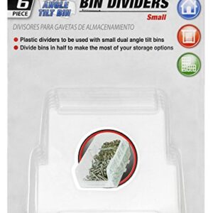 Performance Tool W5175 6Pc Clear Parts Bin Dividers for Small Bins (W5170, W5171 & W5172)