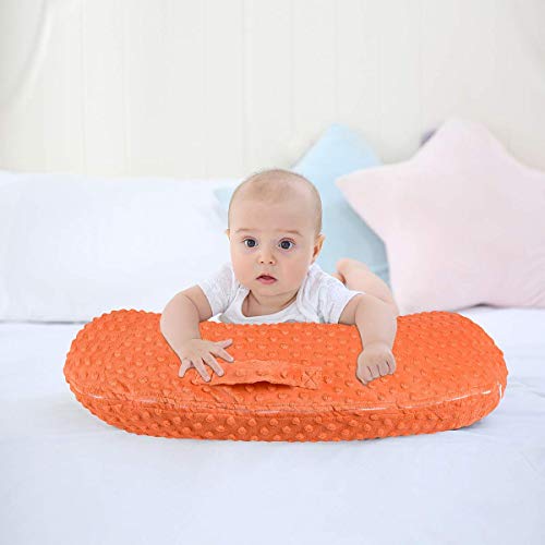 Removable Slipcover for Newborn Lounger, Super Soft Premium Minky Dot Baby Lounger Cover, Ultra Comfortable, Safe for Babies (Orange)