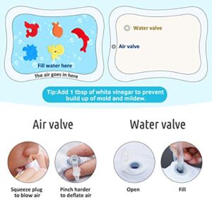 KITPIPI Tummy Time Mat, 2021 Upgraded Infants Baby Inflatable Water Mat Baby Activity Play Centers for 6 Months Newborn Brain & Body Development Infant&Toddlers Toys