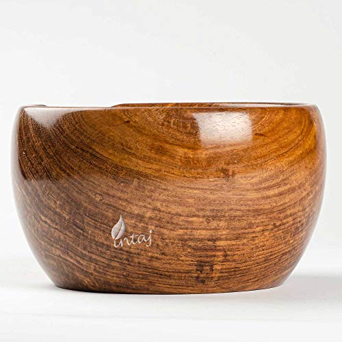 INTAJ Rosewood Yarn Bowl - Yarn Knitting Bowl Handcrafted - Christmas Gift - Wooden Yarn Bowl for Knitting and Crocheting (Rosewood, 7x4")