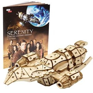 incredibuilds firefly serenity 3d wood puzzle & model figure kit (157 pcs) – build & paint your own 3-d movie toy – holiday educational gift for kids & adults, no glue required, 12+ 