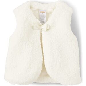 Gymboree Baby Girls' and Toddler Dressy Vests and Shrugs, Sherpa Snow, 2T