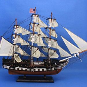 Hampton Nautical Wooden USS Constitution Tall Model Ship, 24" , Brown