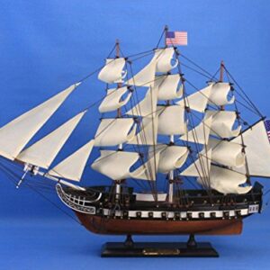 Hampton Nautical Wooden USS Constitution Tall Model Ship, 24" , Brown