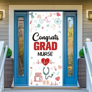 labakita congrats grad nurse door banner, congrats nurse door cover, nurse graduation decorations, medical school nurse bsn rn graduation ceremony decorations