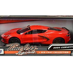 2020 Chevrolet Corvette C8 Stingray Red Timeless Legends 1/24 Diecast Model Car by Motormax 79360