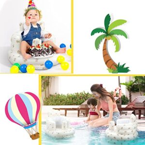 2 Pcs Baby Inflatable Seat for Sitting up 3 Months and up Air Pump Infant Back Support Sofa Summer Sit Me up Floor Seat Portable Sit Me up Chair for Toddlers Shower Gifts for Baby, Bear, Tulip
