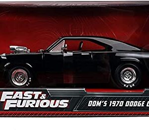 Jada Toys FF9 DOMS 1327 Dodge Charger 1/24 Vehicle, Black