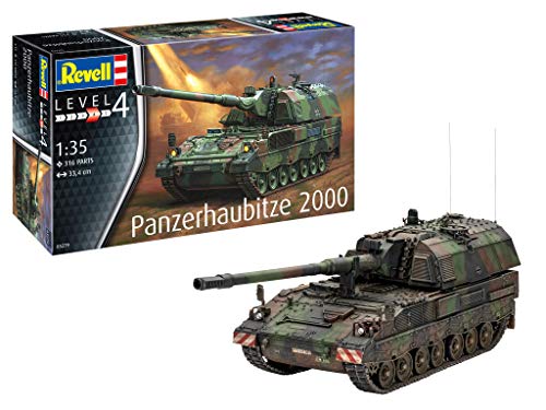 Revell RV03279 Kit 1:35 - Panzerhaubitze 2000 Plastic Model, Green, 1/35