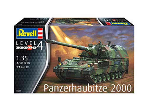 Revell RV03279 Kit 1:35 - Panzerhaubitze 2000 Plastic Model, Green, 1/35