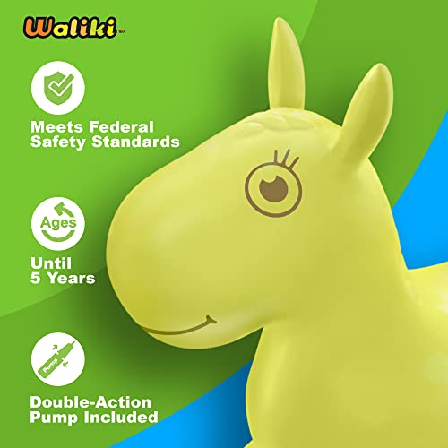 WALIKI Hopping Horse Hopper | Johnny The Bouncy Horse | Jumping Horse for Toddlers (Yellow)
