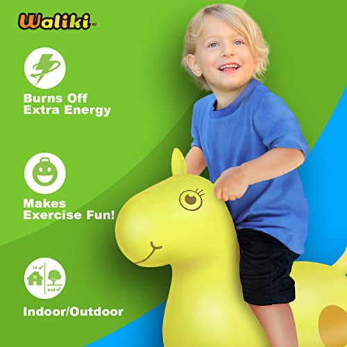 WALIKI Hopping Horse Hopper | Johnny The Bouncy Horse | Jumping Horse for Toddlers (Yellow)