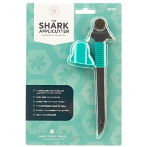 MISSOURI STAR QUILT CO. Shark Applicutter Mini Rotary Cutter, 14mm Blade | Rolling Cutter Tool for Quilt Appliques and Cutting Fabrics | Essential Quilting and Sewing Supplies for DIY Craft Projects